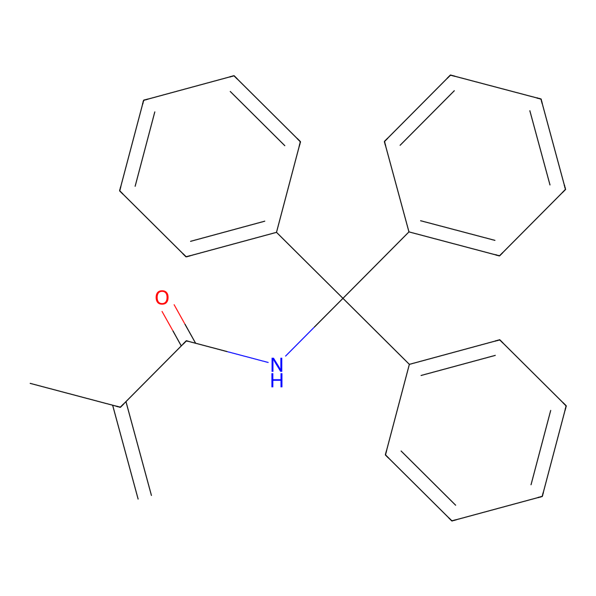 N-(Triphenylmethyl)methacrylamide molecular structure, CAS 275371-79-4