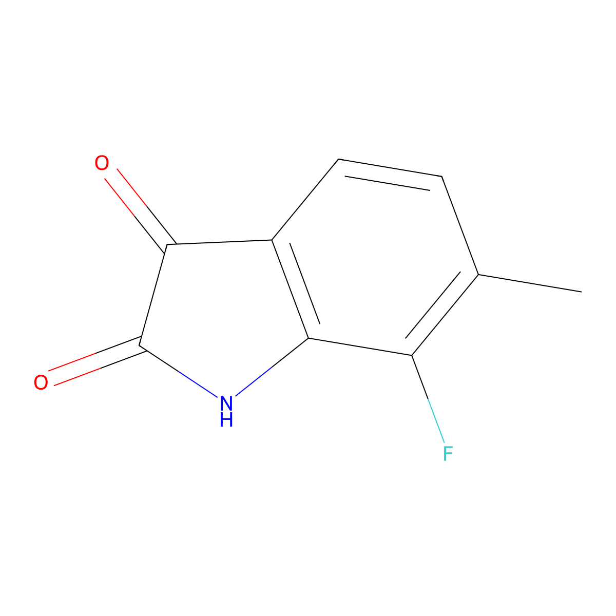 7-Fluoro-6-methylindoline-2,3-dione molecular structure, CAS 275374-94-2