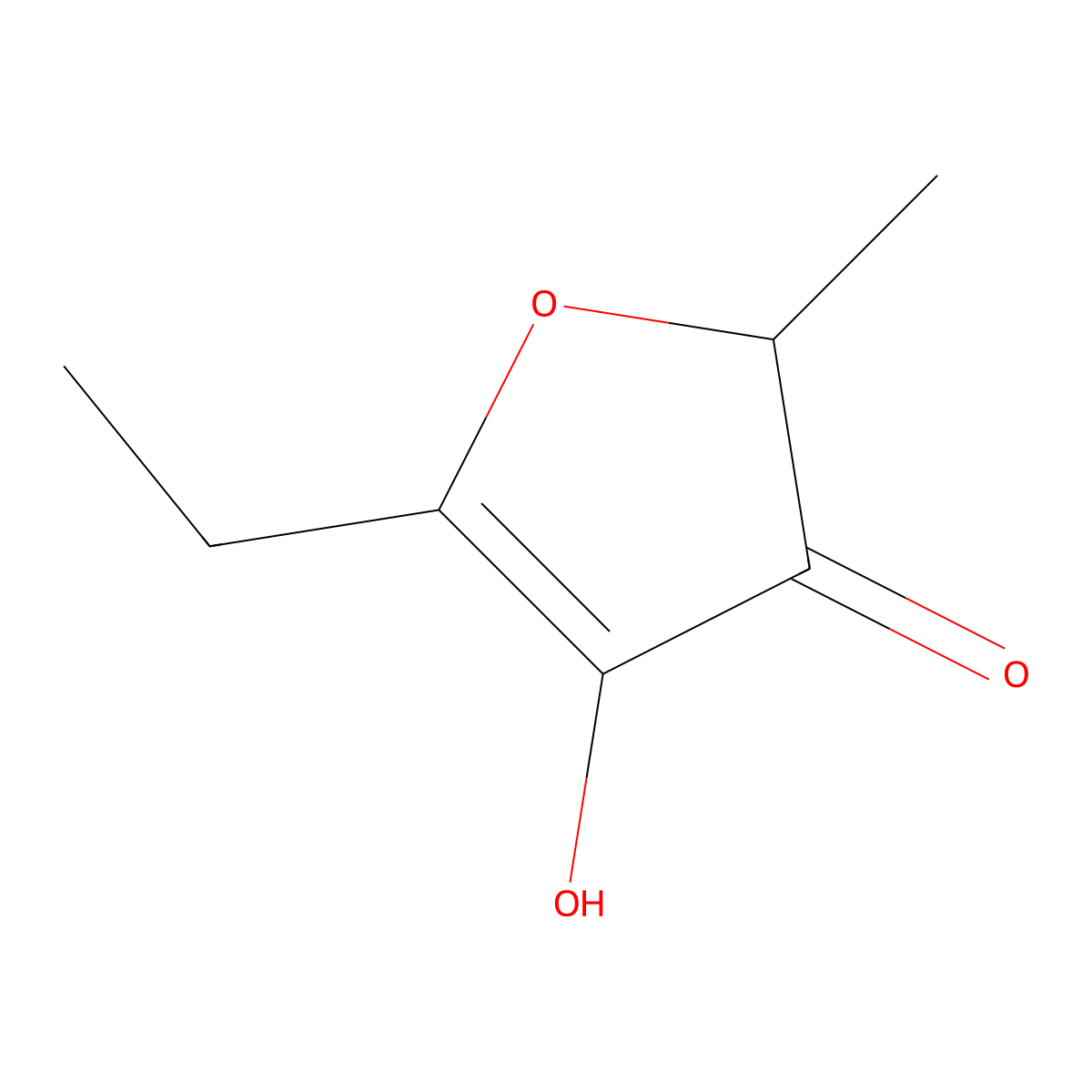 5-Ethyl-4-hydroxy-2-methyl-3(2H)-furanone molecular structure, CAS 27538-09-6