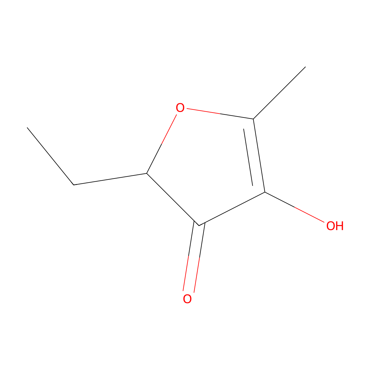 Homofuraneol molecular structure, CAS 27538-10-9