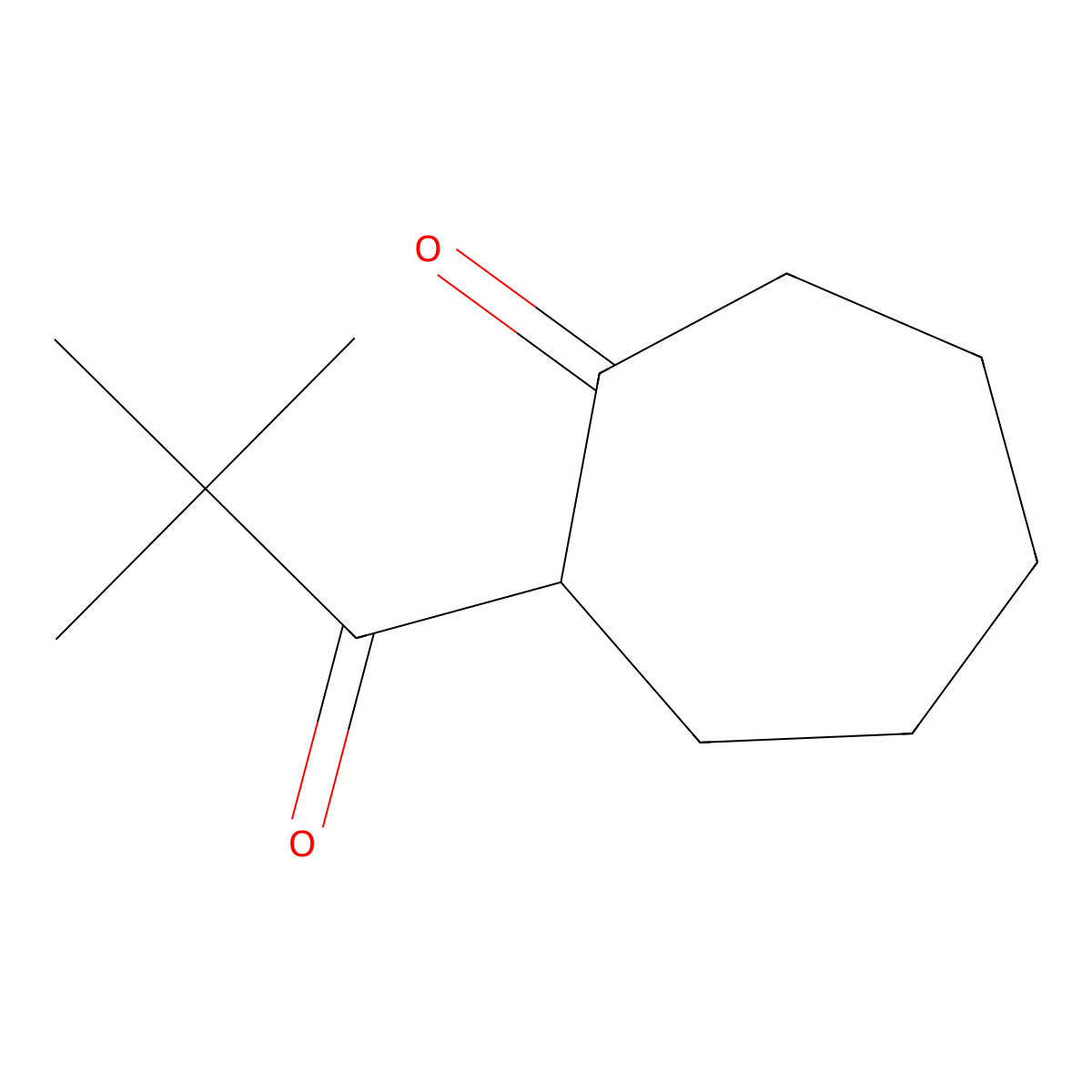 2-(2,2-Dimethylpropanoyl)cycloheptan-1-one molecular structure, CAS 275383-53-4