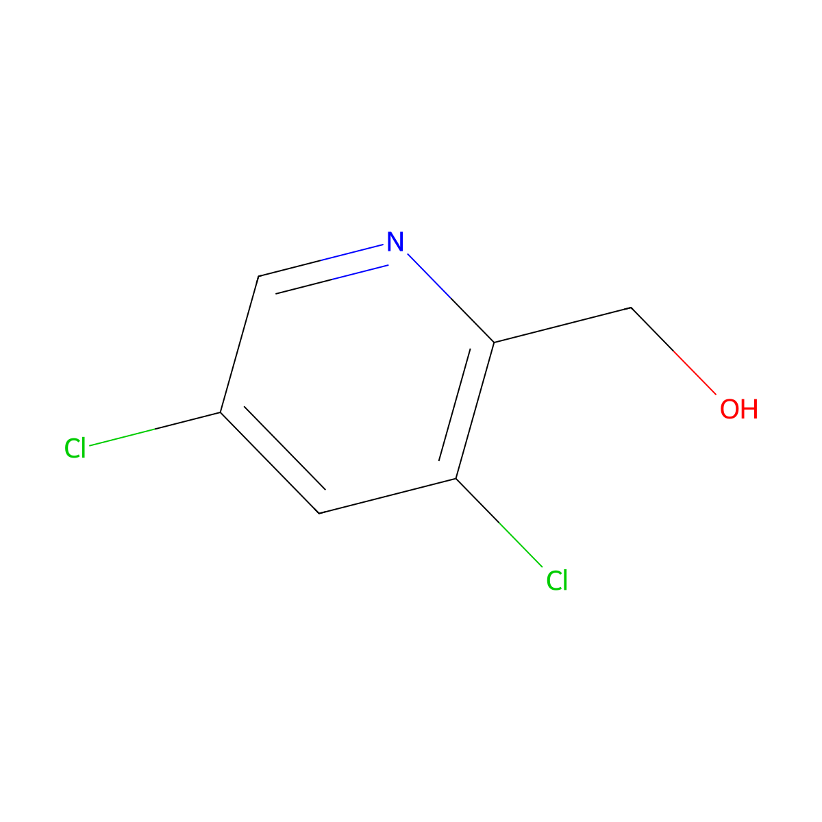 (3,5-Dichloro-pyridin-2-yl)-methanol molecular structure, CAS 275383-87-4