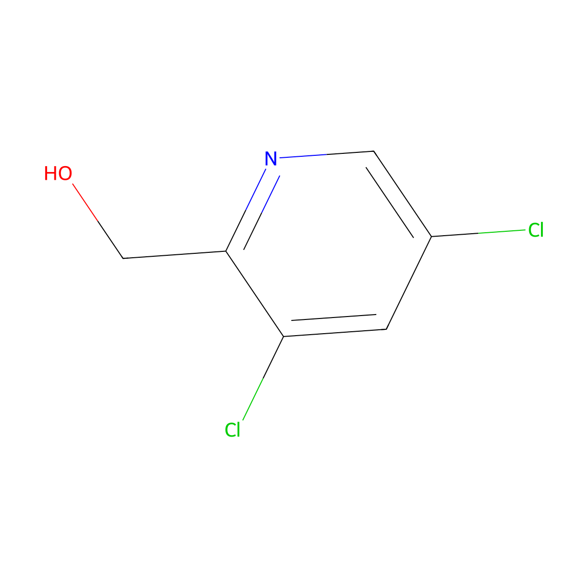 (3,5-Dichloro-pyridin-2-yl)-methanol molecular structure, CAS 275383-87-4