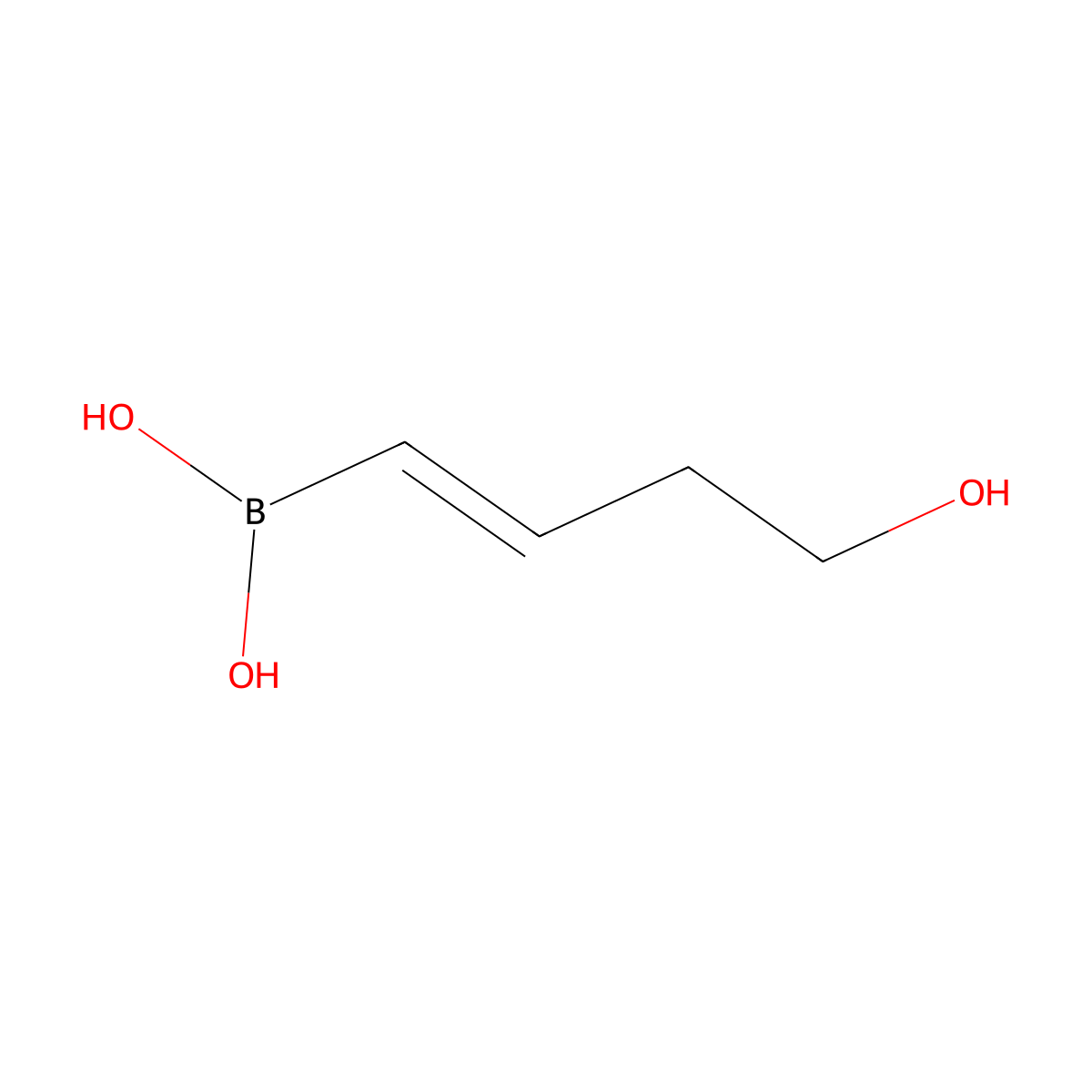 4-Hydroxy-1-butenyl-boronic acid molecular structure, CAS 275387-48-9