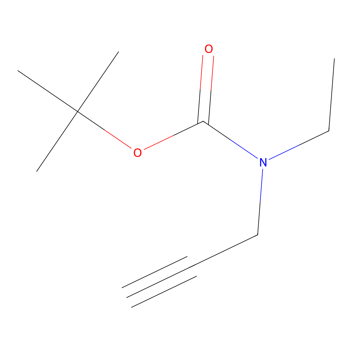 tert-butyl N-ethyl-N-(prop-2-yn-1-yl)carbamate molecular structure, CAS 275387-97-8