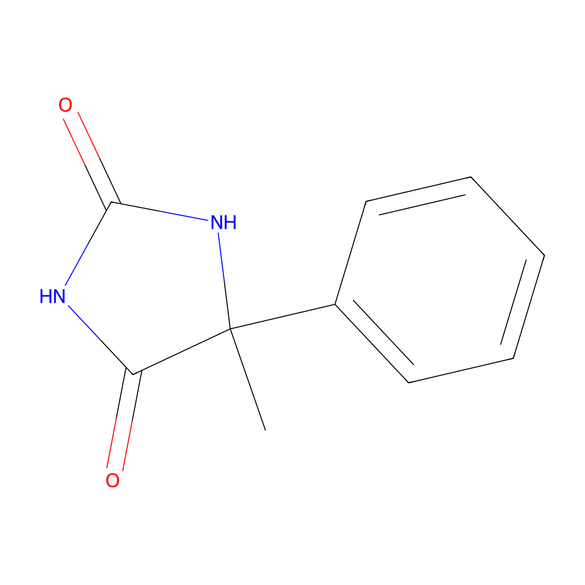 (5S)-5-methyl-5-phenylimidazolidine-2,4-dione molecular structure, CAS 27539-12-4