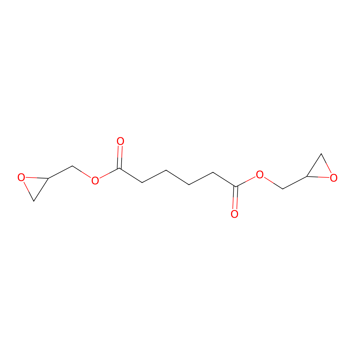 1,6-Bis(2-oxiranylmethyl) hexanedioate molecular structure, CAS 2754-17-8