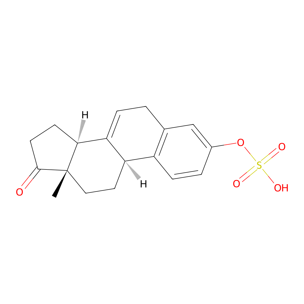 Equilin sulfate molecular structure, CAS 27540-07-4