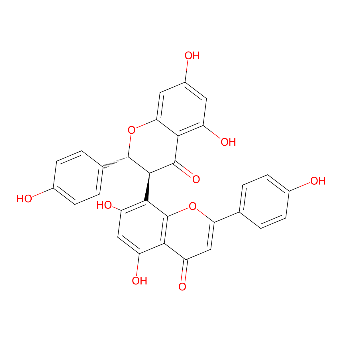 (+)-Volkensiflavone molecular structure, CAS 27542-37-6