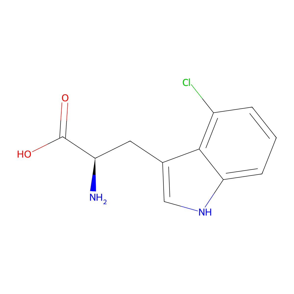 4-Chloro-D-tryptophan molecular structure, CAS 27542-41-2