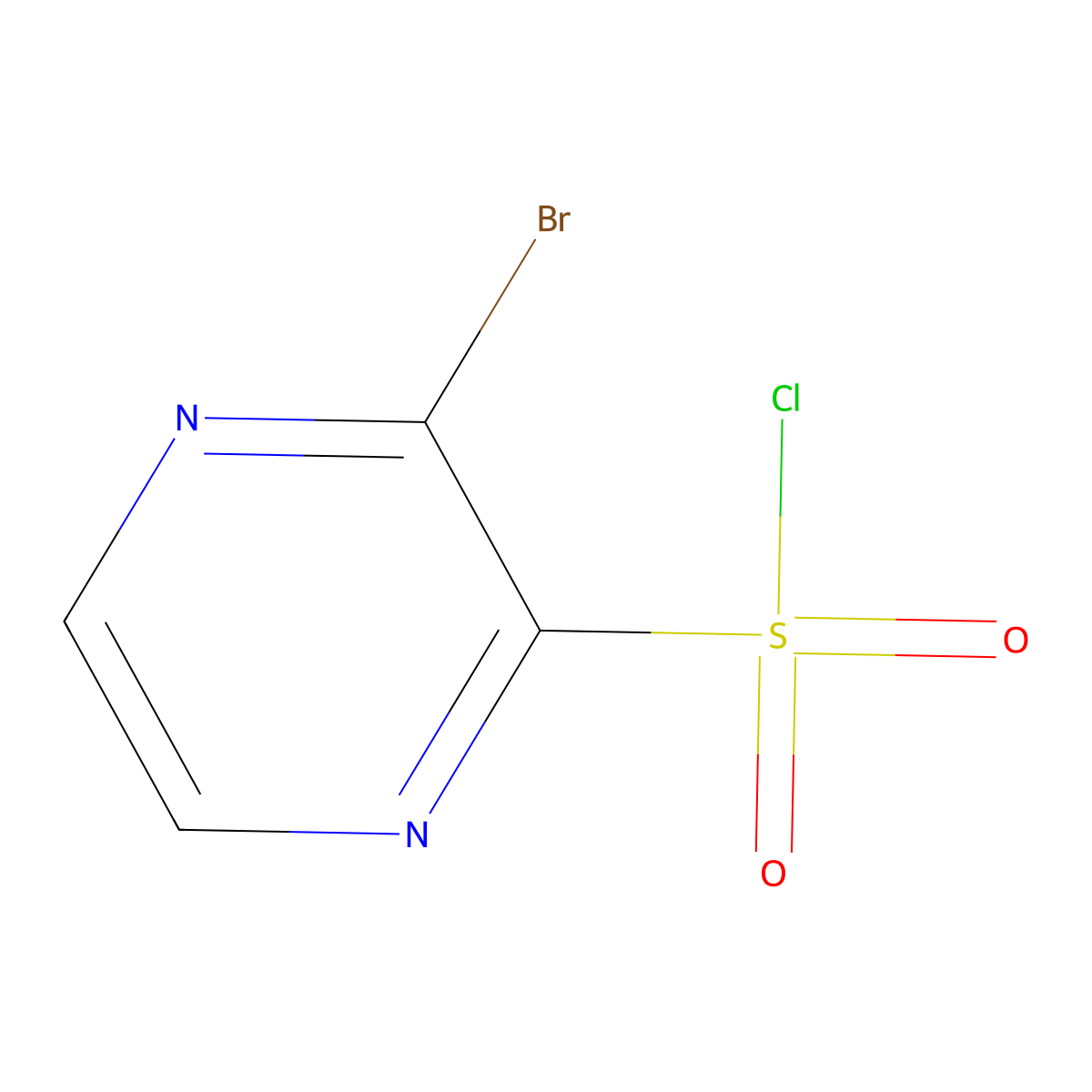 3-Bromopyrazine-2-sulfonyl chloride molecular structure, CAS 2754363-04-5