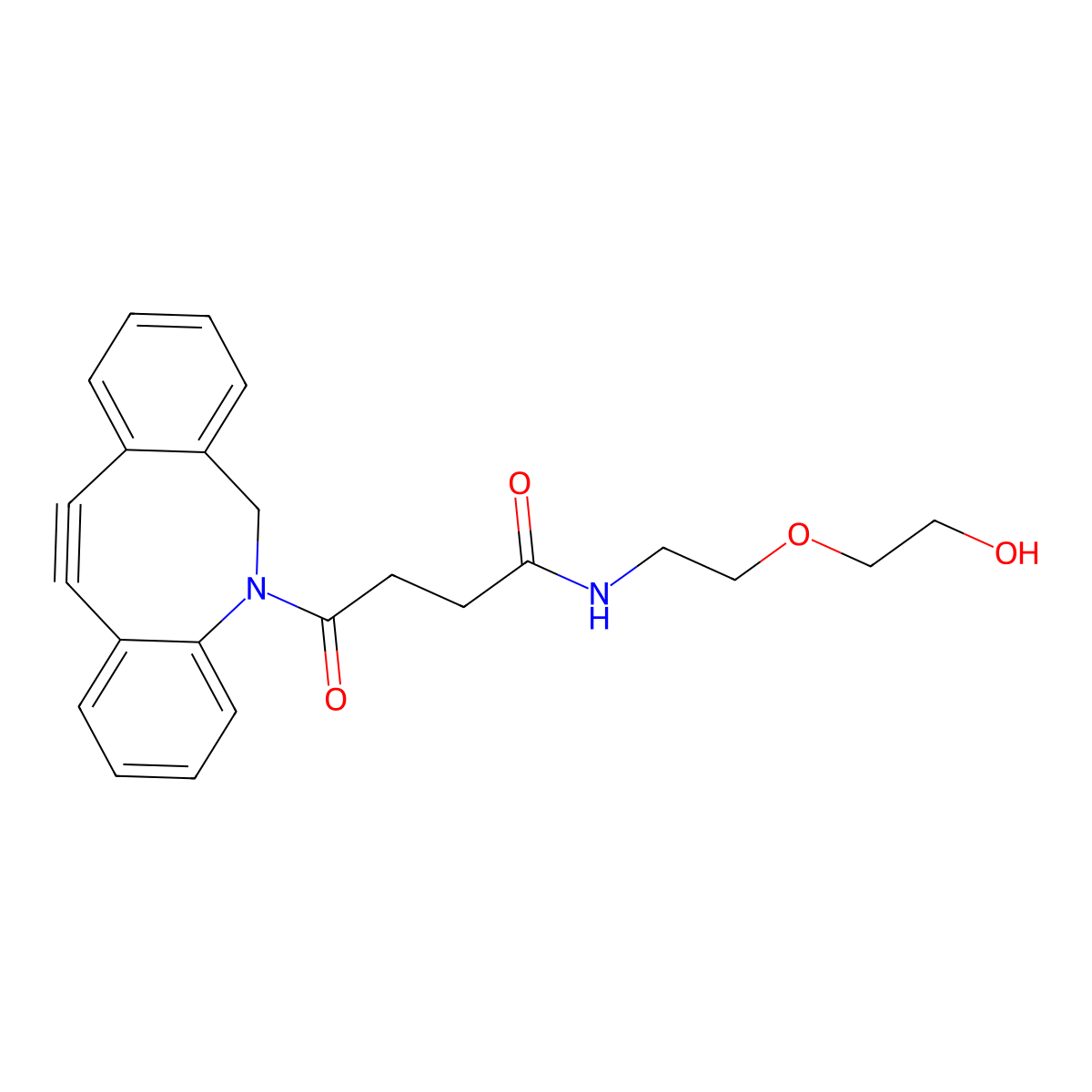 4-(11,12-Didehydrodibenz[B,F]azocin-5(6H)-YL)-N-(2-(2-hydroxyethoxy)ethyl)-4-oxobutanamide molecular structure, CAS 2754384-62-6