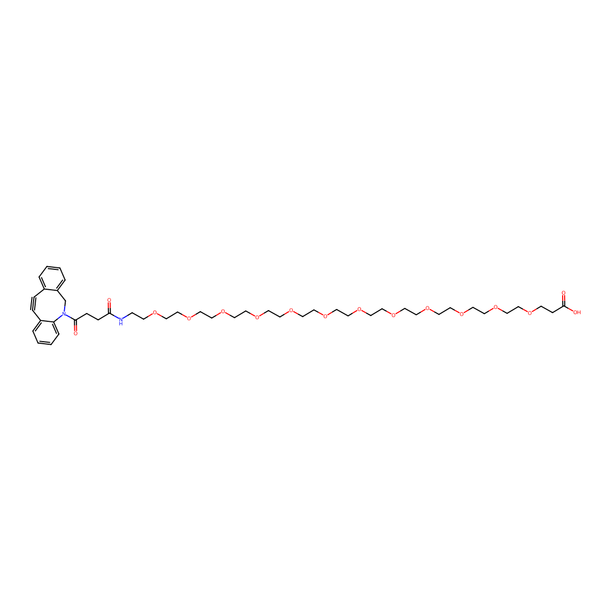 DBCO-PEG12-acid molecular structure, CAS 2754384-72-8