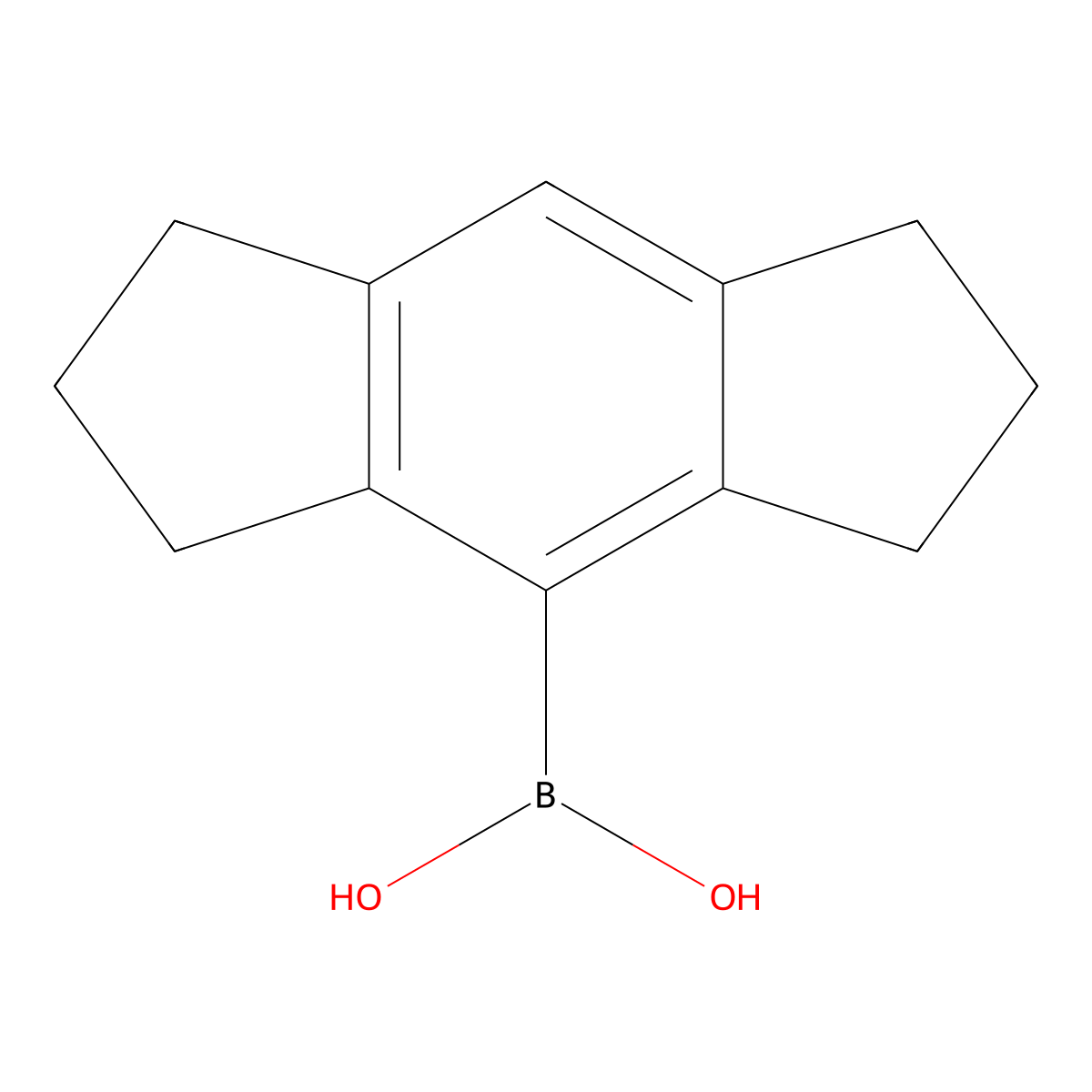 (1,2,3,5,6,7-Hexahydro-s-indacen-4-yl)boronic acid molecular structure, CAS 2754390-14-0