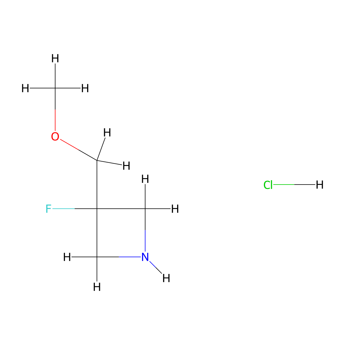 3-Fluoro-3-(methoxymethyl)azetidine hydrochloride molecular structure, CAS 2754410-27-8