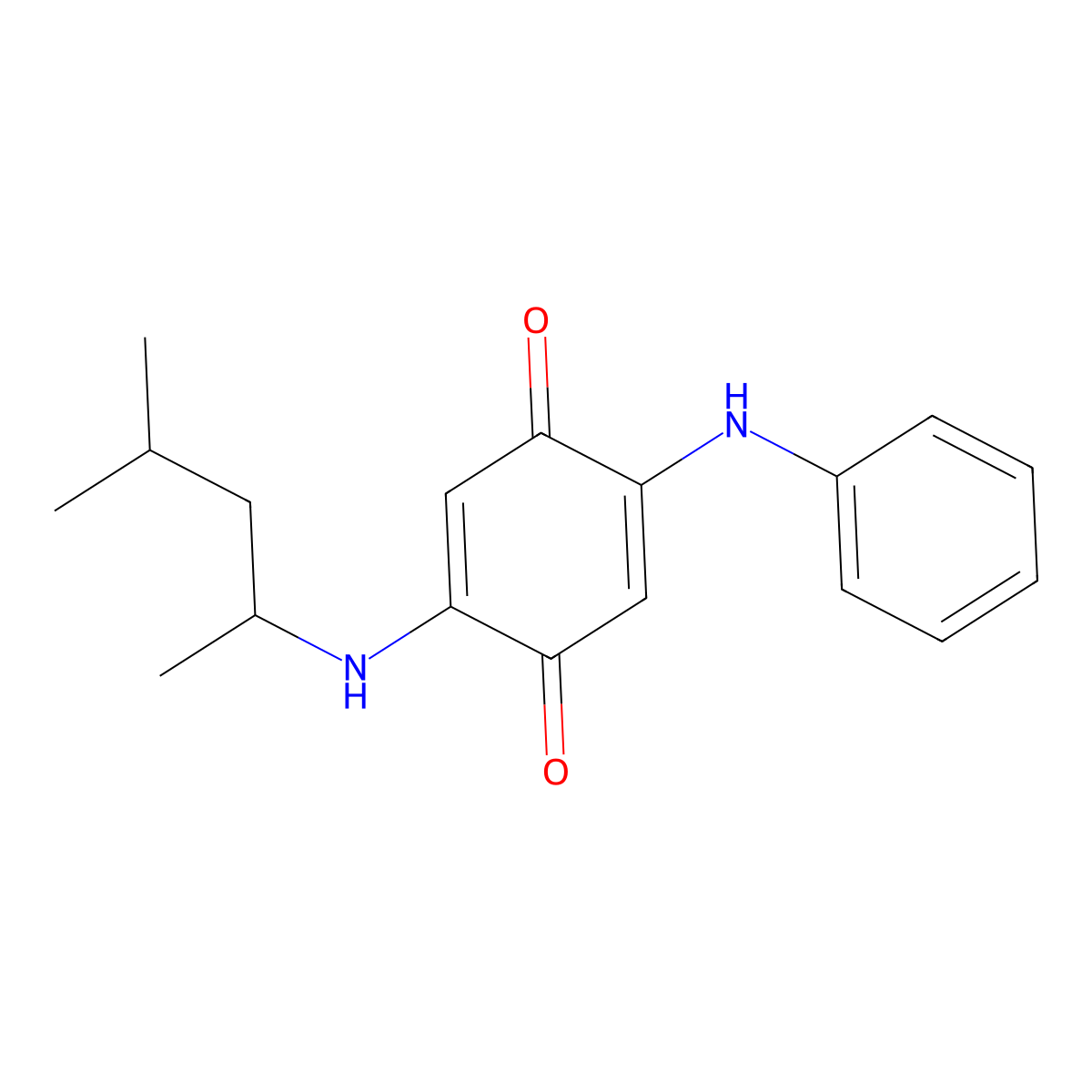 2-((4-Methylpentan-2-yl)amino)-5-(phenylamino)cyclohexa-2,5-diene-1,4-dione molecular structure, CAS 2754428-18-5