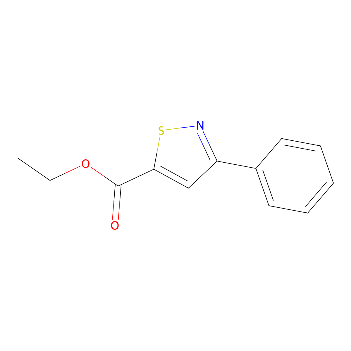 Ethyl 3-phenylisothiazole-5-carboxylate molecular structure, CAS 27545-57-9
