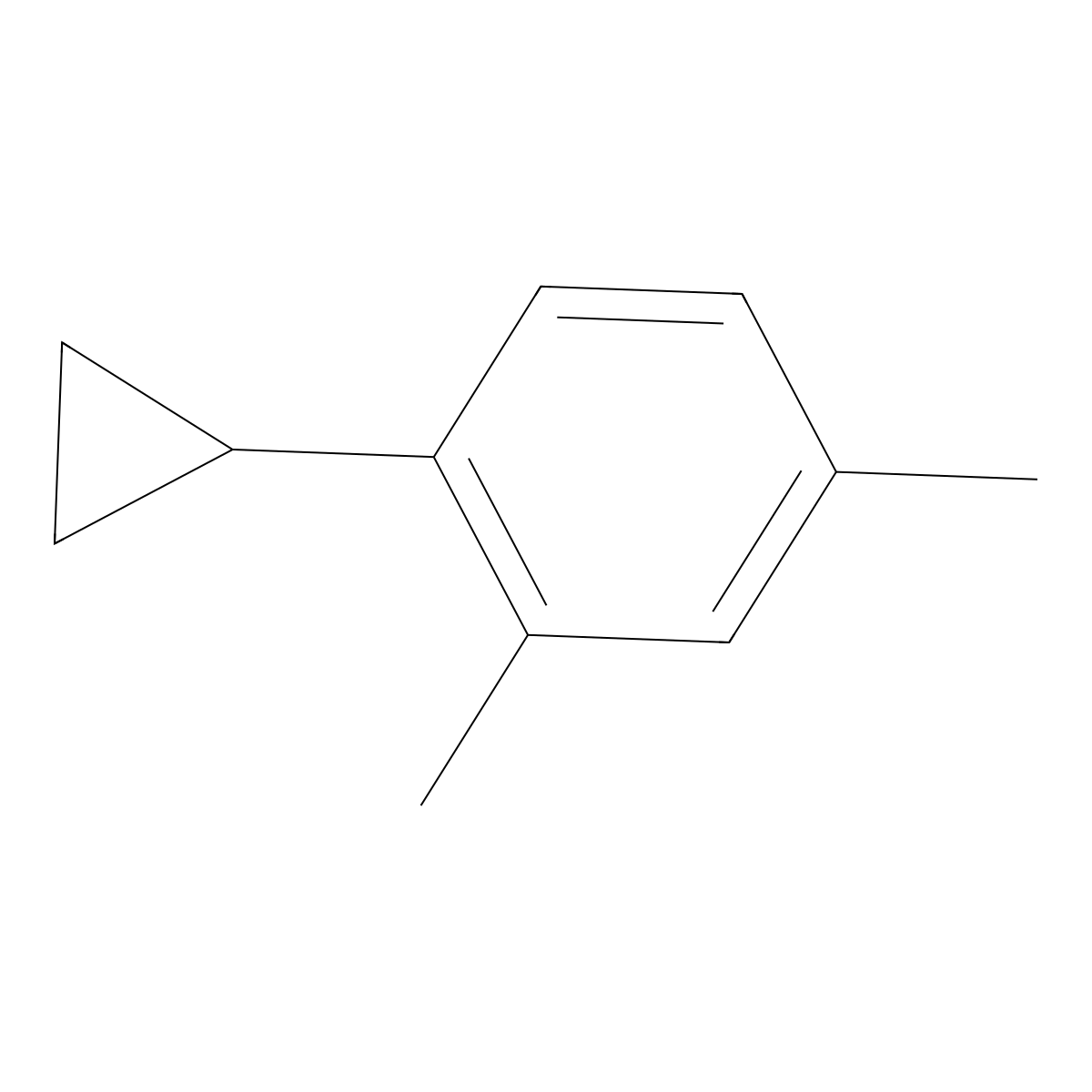 1-Cyclopropyl-2,4-dimethylbenzene molecular structure, CAS 27546-47-0