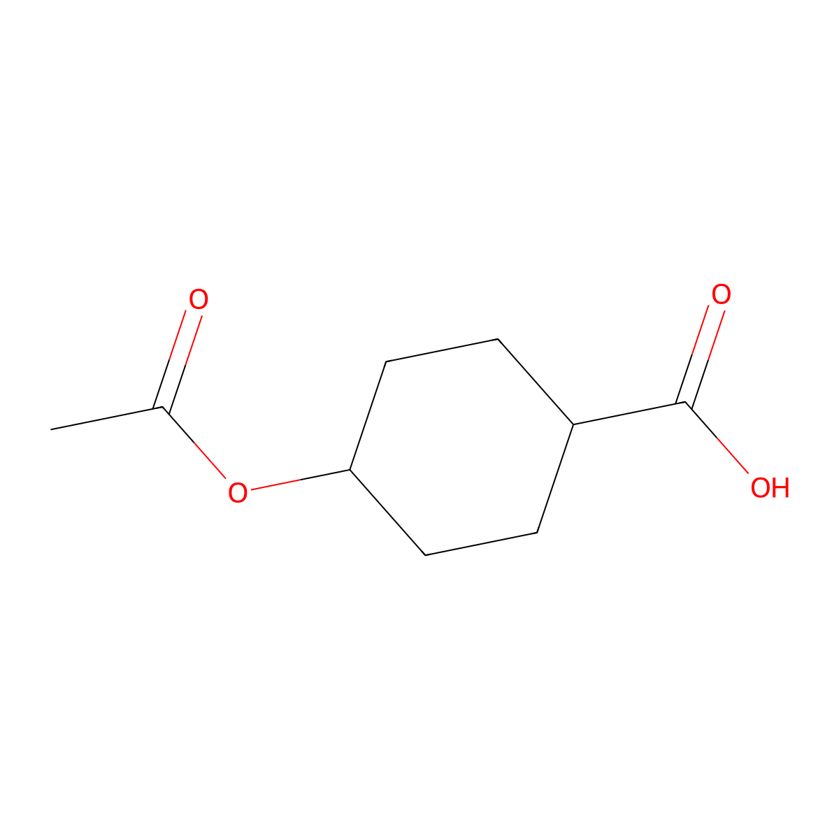4-(Acetyloxy)cyclohexanecarboxylic acid molecular structure, CAS 27548-81-8
