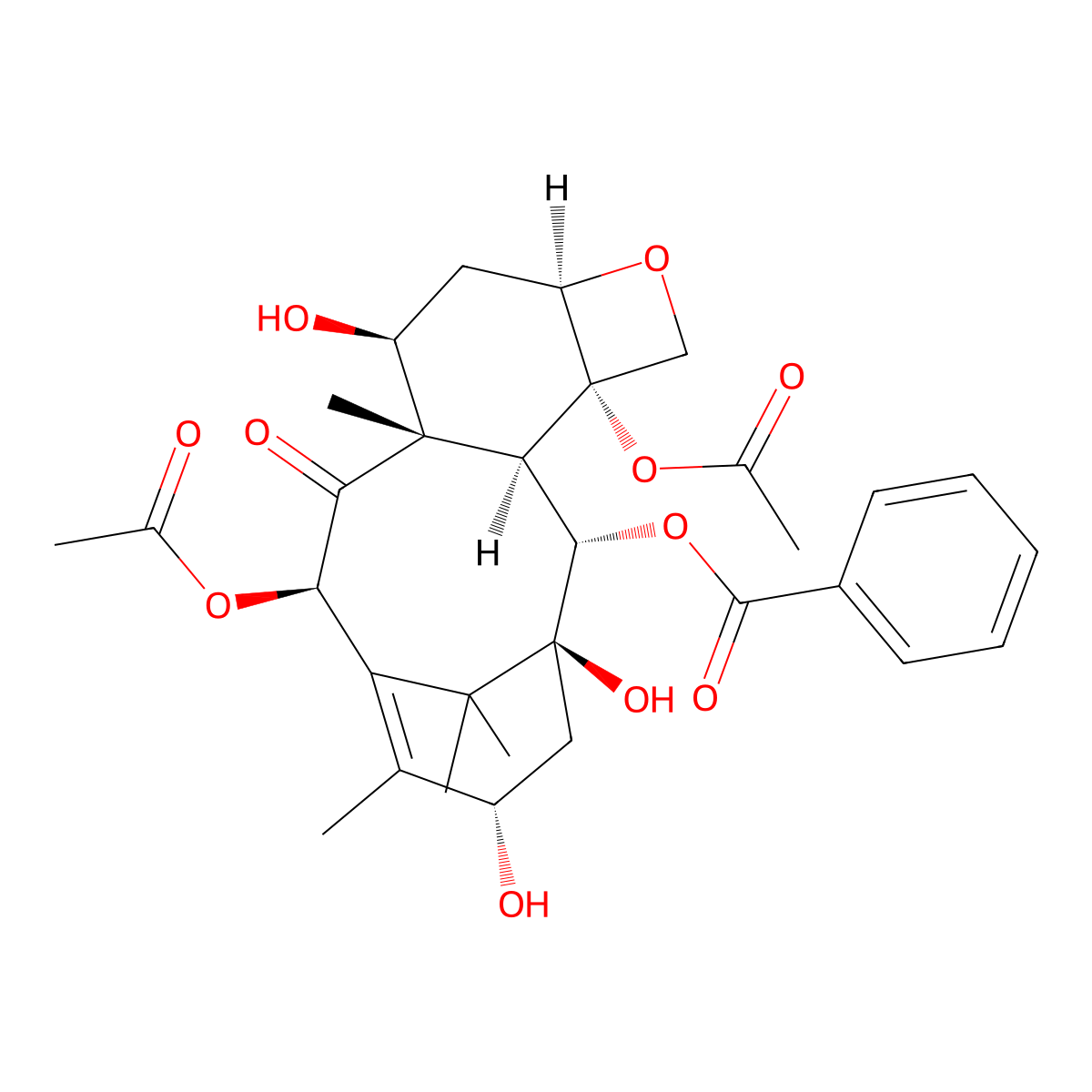 Baccatin Iii molecular structure, CAS 27548-93-2