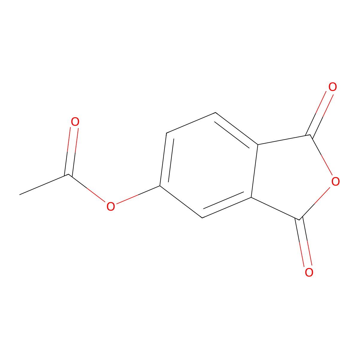 1,3-Isobenzofurandione, 5-(acetyloxy)- molecular structure, CAS 27550-63-6