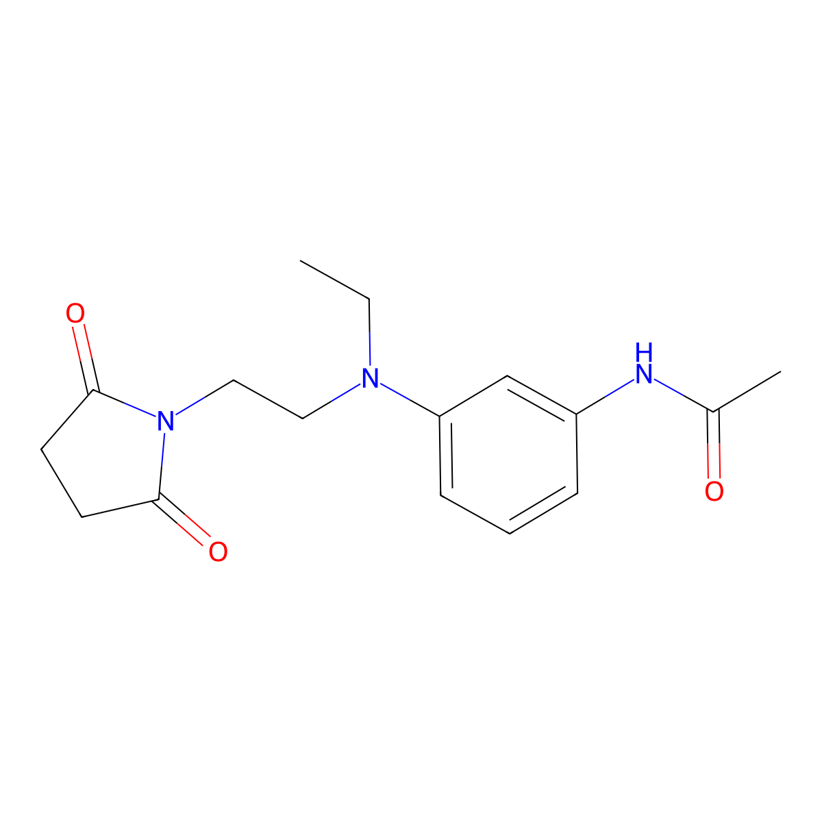 Acetamide, N-[3-[[2-(2,5-dioxo-1-pyrrolidinyl)ethyl]ethylamino]phenyl]- molecular structure, CAS 27550-64-7
