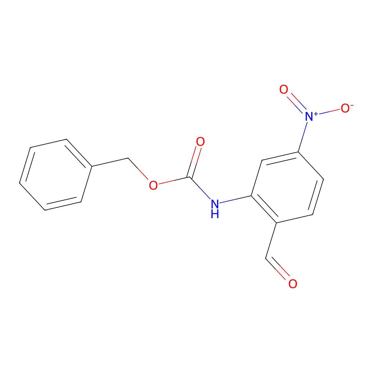 benzyl N-(2-formyl-5-nitrophenyl)carbamate molecular structure, CAS 2755108-06-4