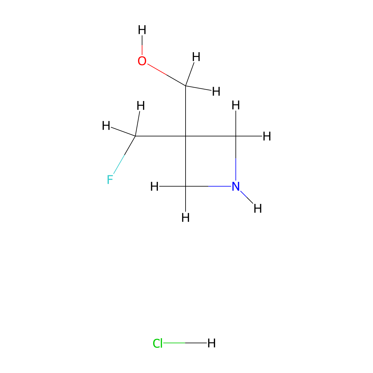 [3-(Fluoromethyl)azetidin-3-yl]methanol hydrochloride molecular structure, CAS 2755131-23-6
