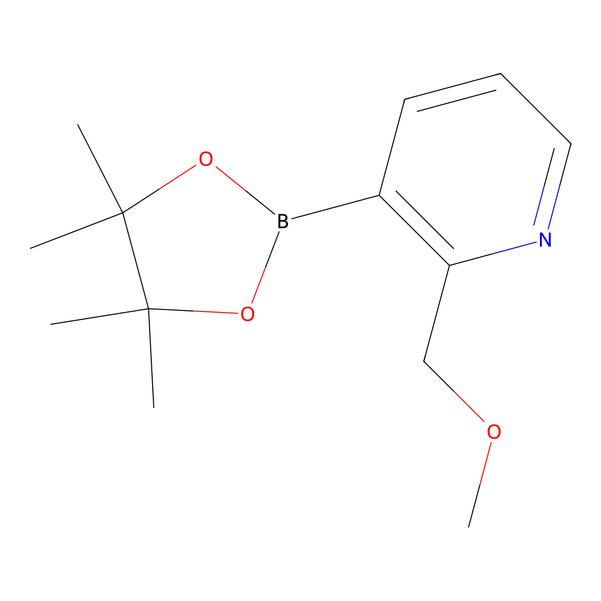 2-(Methoxymethyl)-3-(4,4,5,5-tetramethyl-1,3,2-dioxaborolan-2-yl)pyridine molecular structure, CAS 2755174-58-2