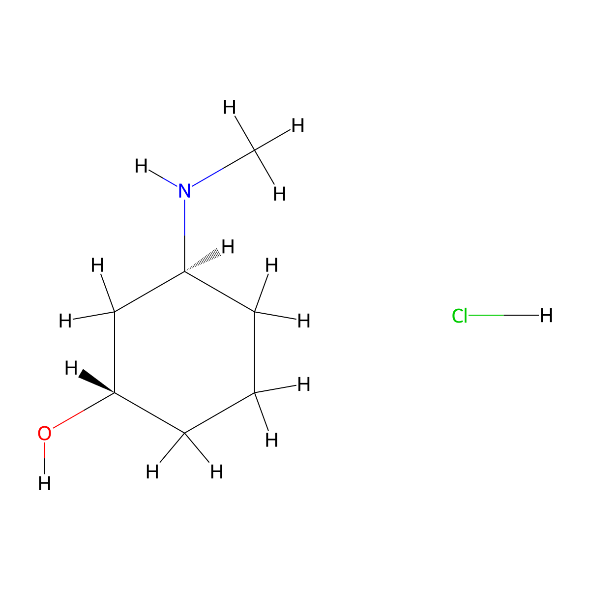 (1S,3S)-3-Methylamino-cyclohexanol hydrochloride molecular structure, CAS 2755330-90-4
