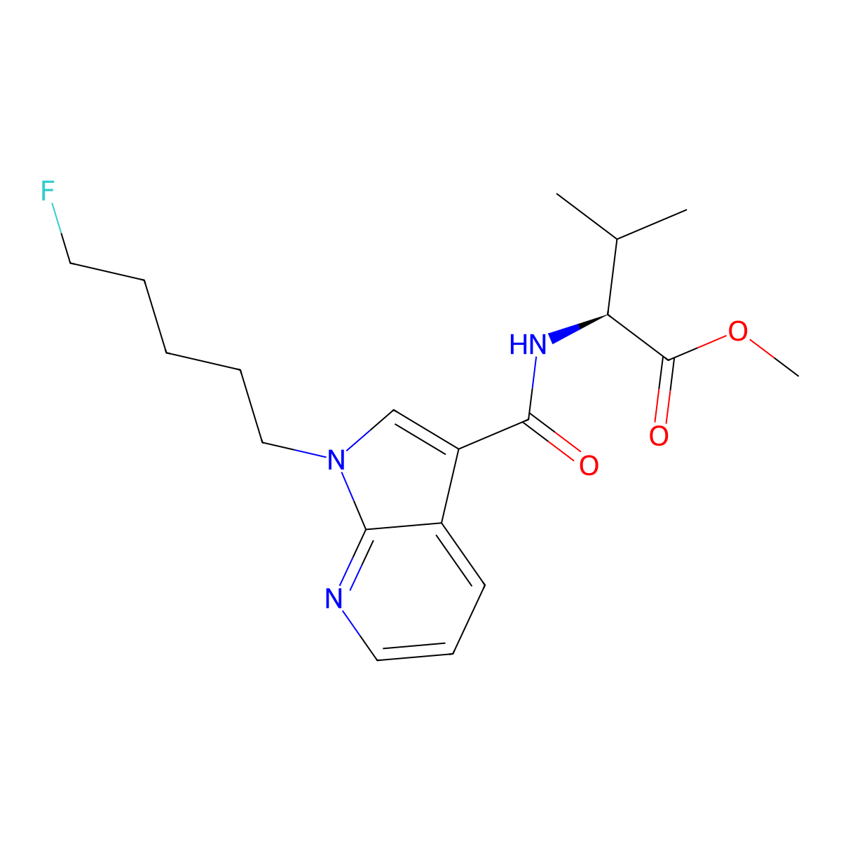 5-fluoro MMB-P7AICA molecular structure, CAS 2755646-64-9