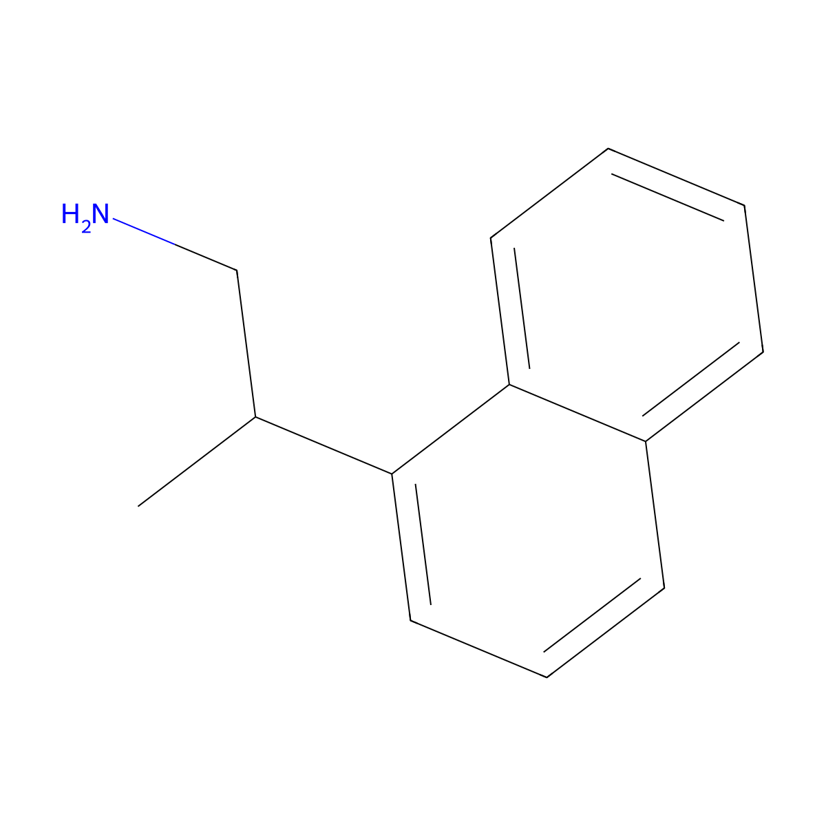 2-Naphthalen-1-ylpropan-1-amine molecular structure, CAS 27557-86-4