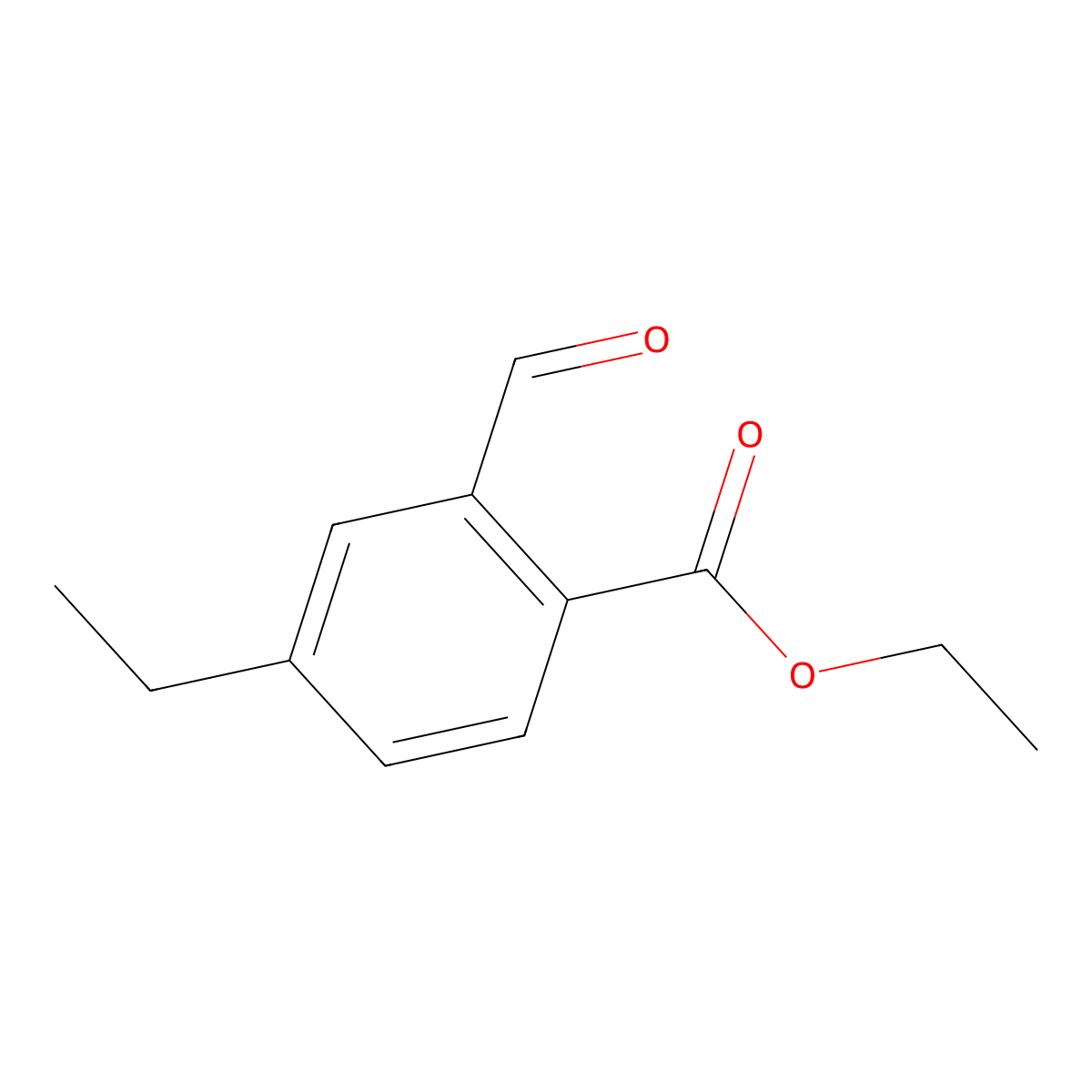 Ethyl 4-ethyl-2-formylbenzoate molecular structure, CAS 2755716-69-7