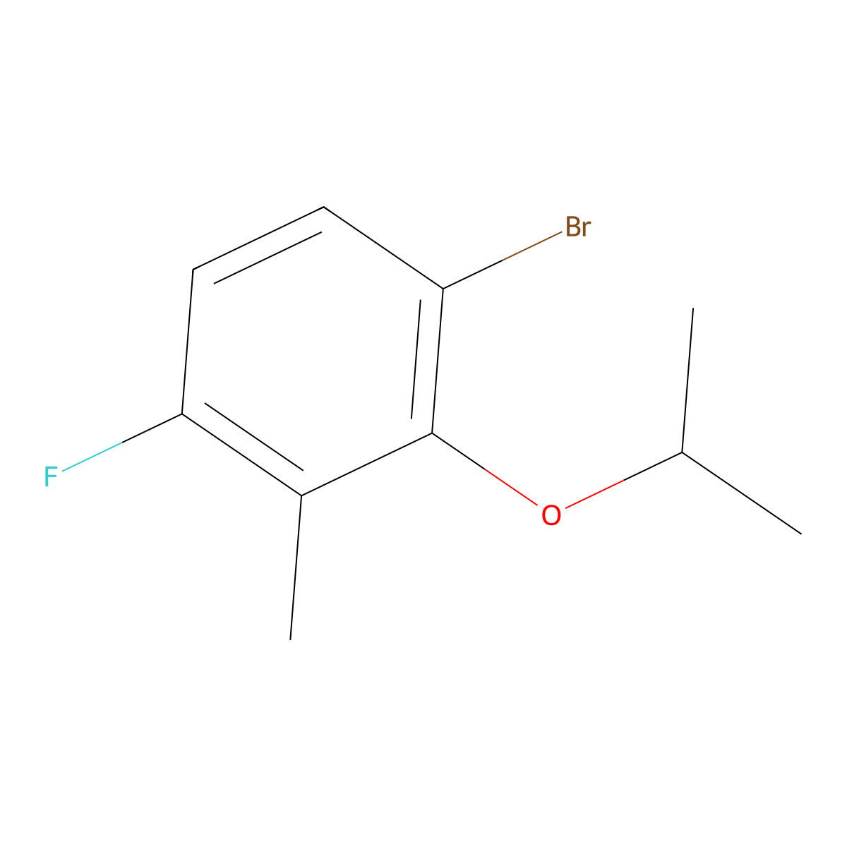 1-Bromo-4-fluoro-2-isopropoxy-3-methylbenzene molecular structure, CAS 2755716-82-4