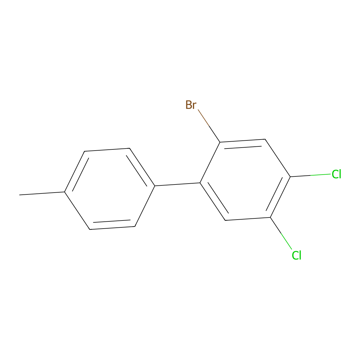 2-Bromo-4,5-dichloro-4'-methyl-1,1'-biphenyl molecular structure, CAS 2755716-93-7