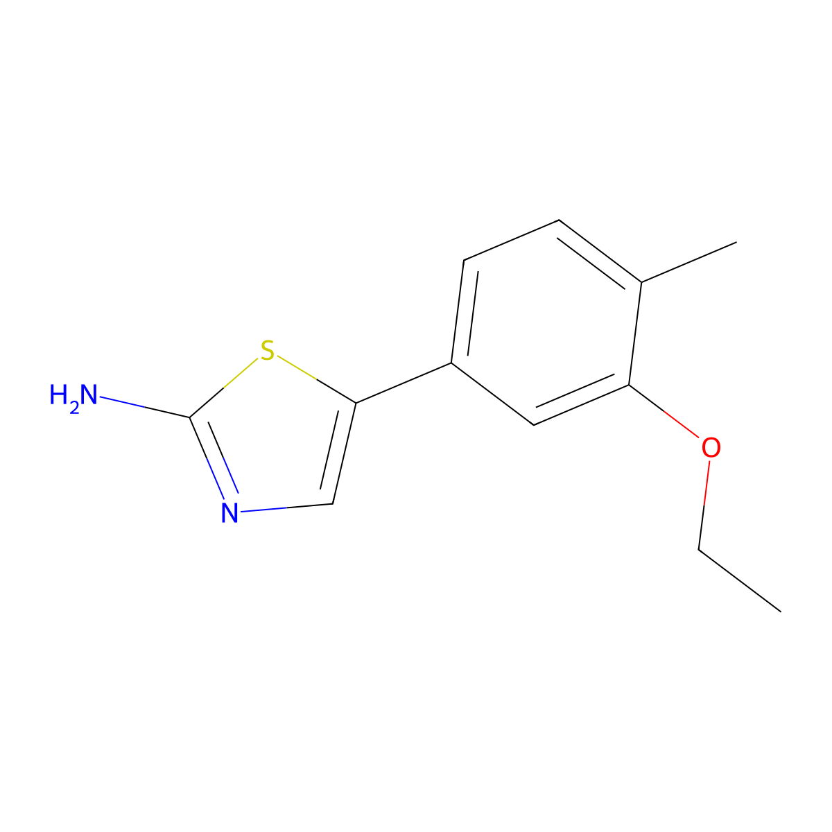 5-(3-Ethoxy-4-methylphenyl)thiazol-2-amine molecular structure, CAS 2755717-06-5