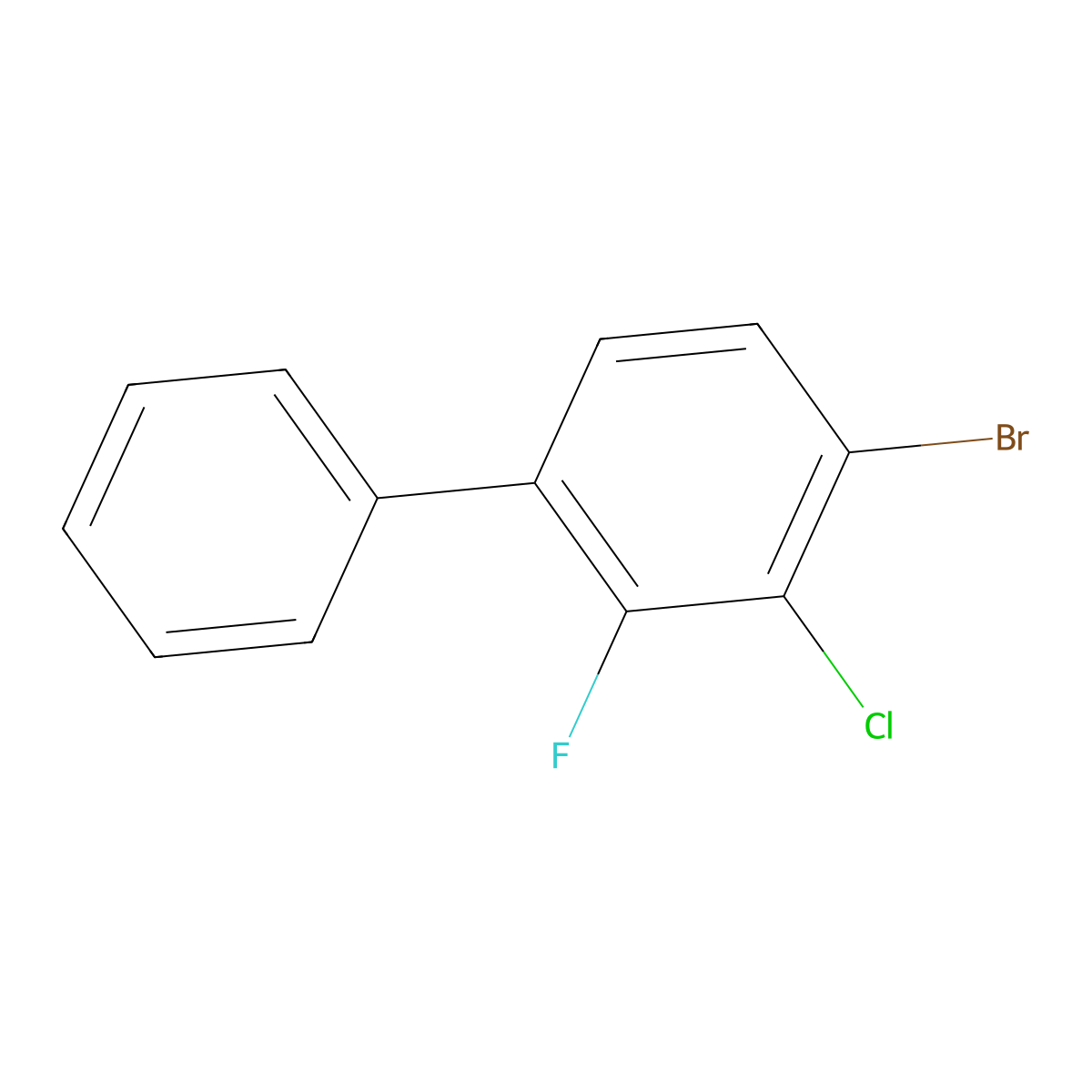 4-Bromo-3-chloro-2-fluoro-1,1'-biphenyl molecular structure, CAS 2755717-23-6