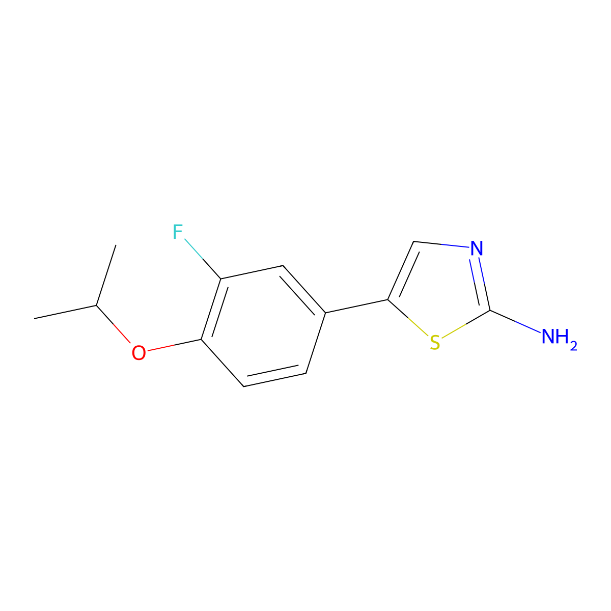 5-(3-Fluoro-4-isopropoxyphenyl)thiazol-2-amine molecular structure, CAS 2755717-32-7