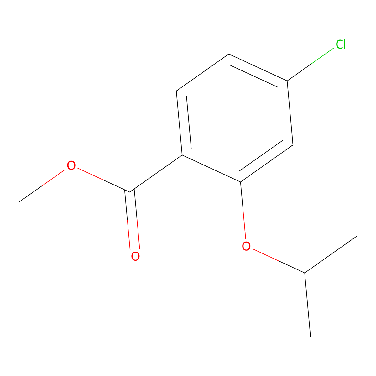 Methyl 4-chloro-2-isopropoxybenzoate molecular structure, CAS 2755717-43-0