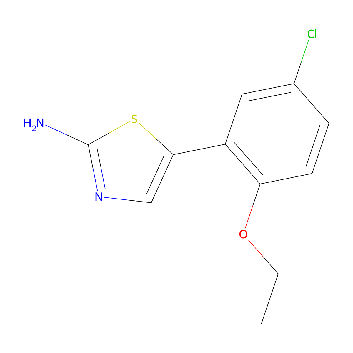 5-(5-Chloro-2-ethoxyphenyl)thiazol-2-amine molecular structure, CAS 2755718-31-9