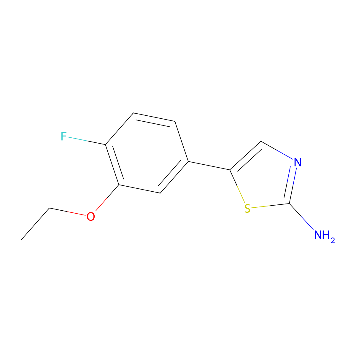 5-(3-Ethoxy-4-fluorophenyl)thiazol-2-amine molecular structure, CAS 2755718-35-3