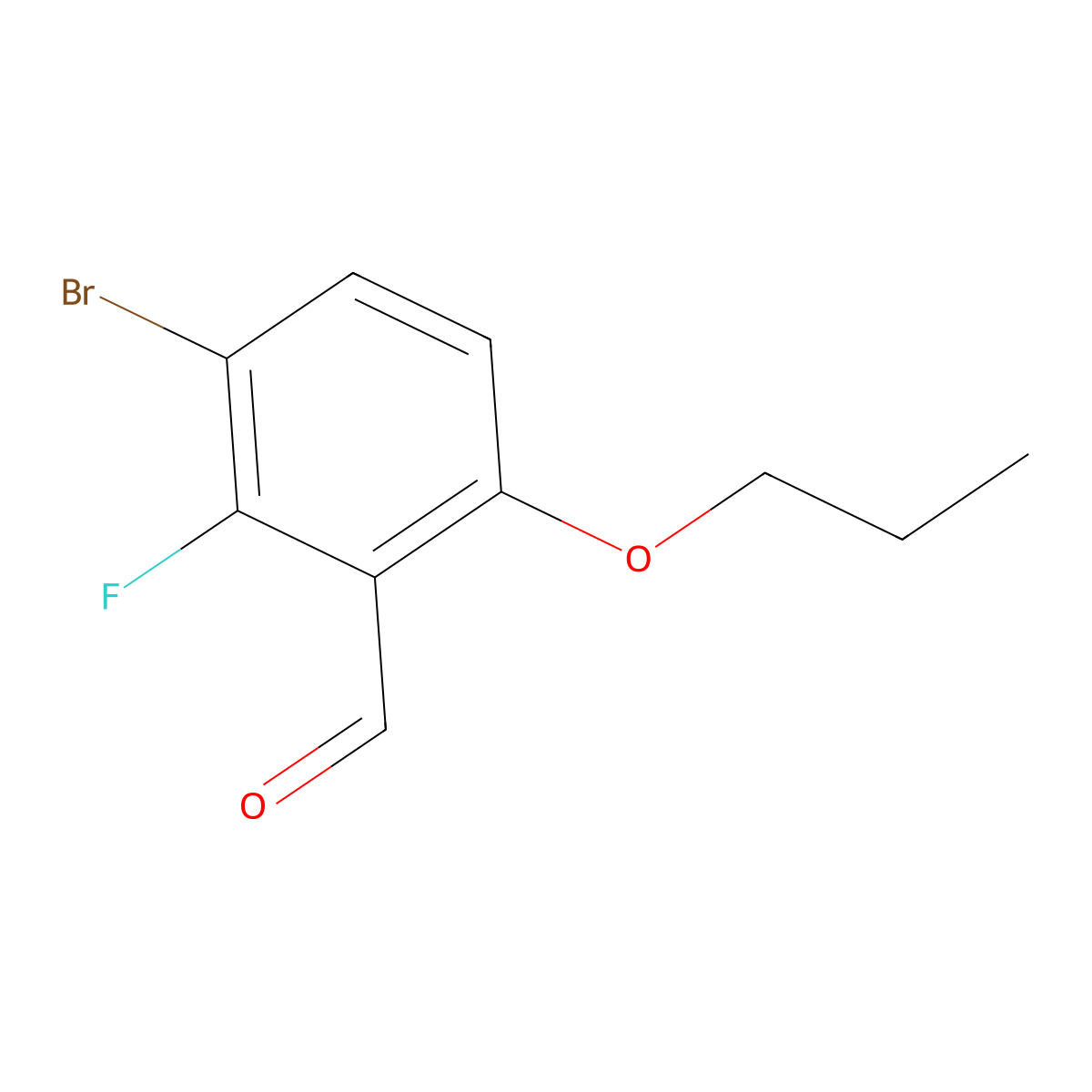 3-Bromo-2-fluoro-6-propoxybenzaldehyde molecular structure, CAS 2755718-43-3