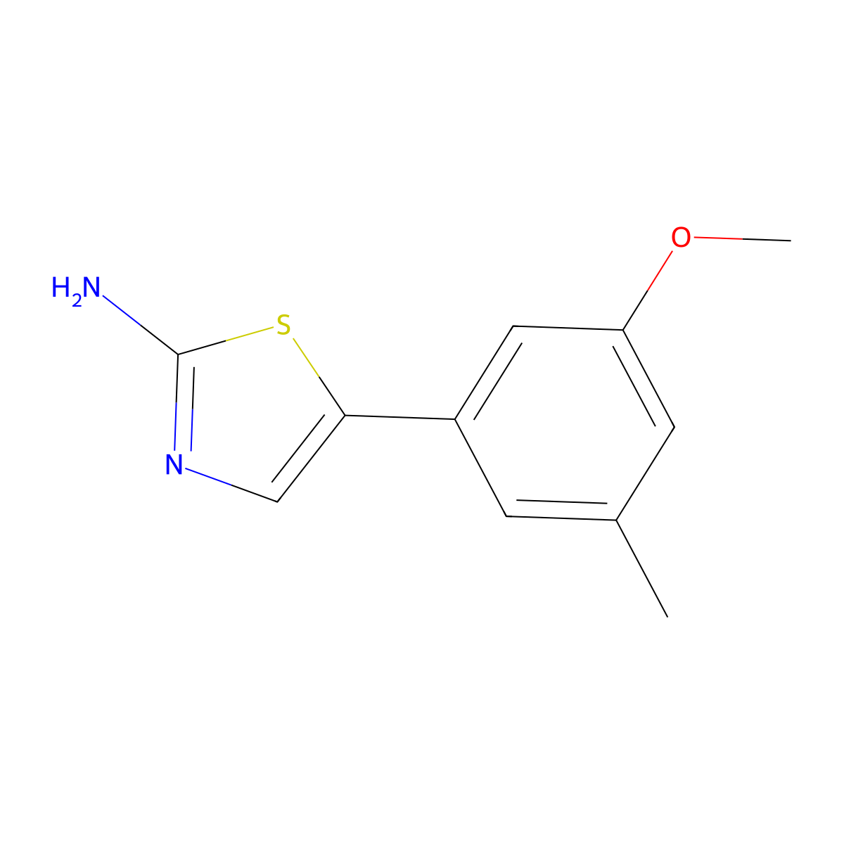 5-(3-Methoxy-5-methylphenyl)thiazol-2-amine molecular structure, CAS 2755718-44-4