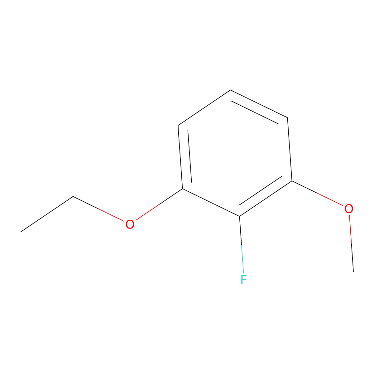 1-Ethoxy-2-fluoro-3-methoxybenzene molecular structure, CAS 2755718-62-6