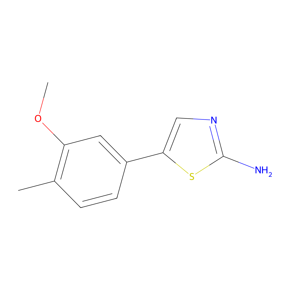 5-(3-Methoxy-4-methylphenyl)thiazol-2-amine molecular structure, CAS 2755718-64-8