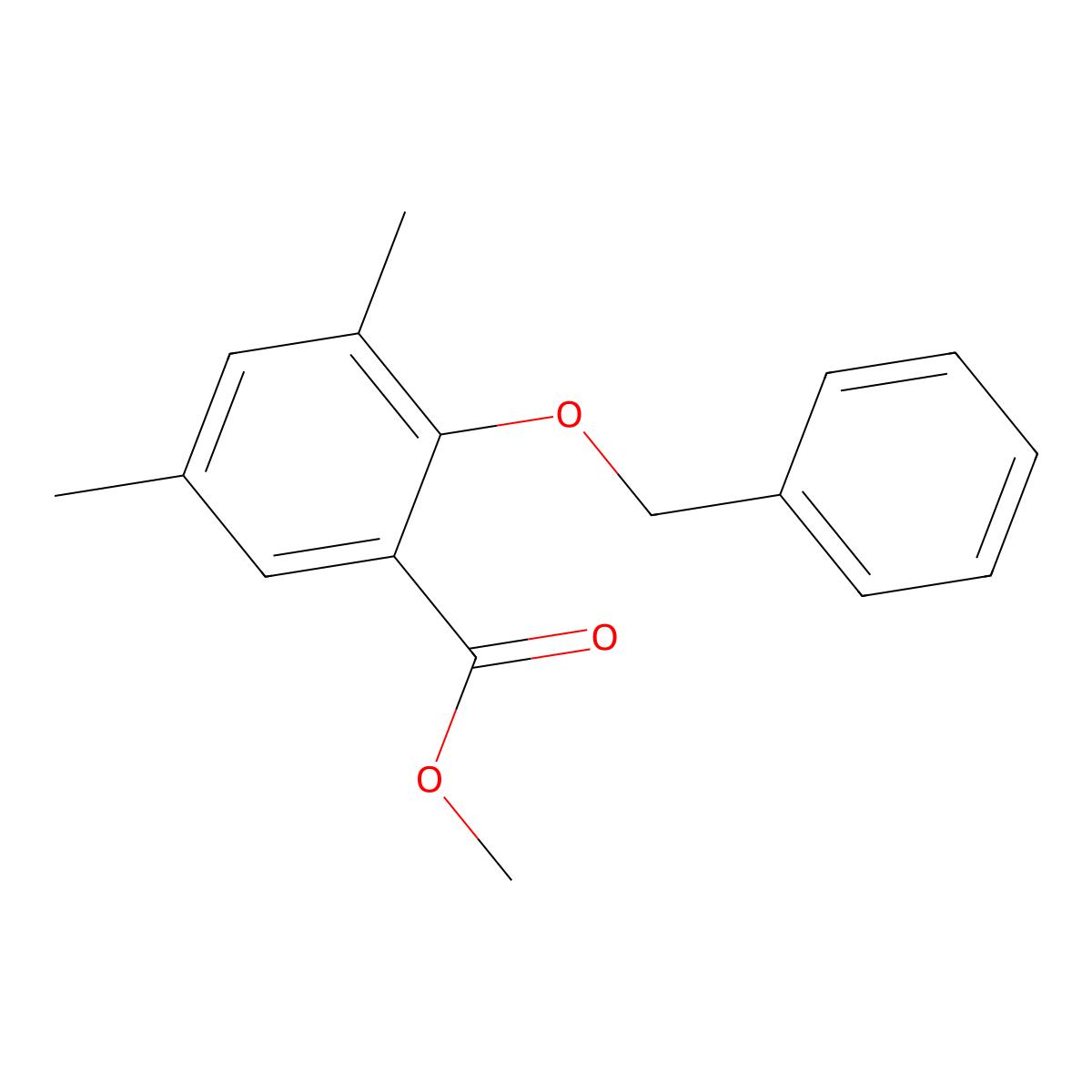 Methyl 2-(benzyloxy)-3,5-dimethylbenzoate molecular structure, CAS 2755718-70-6