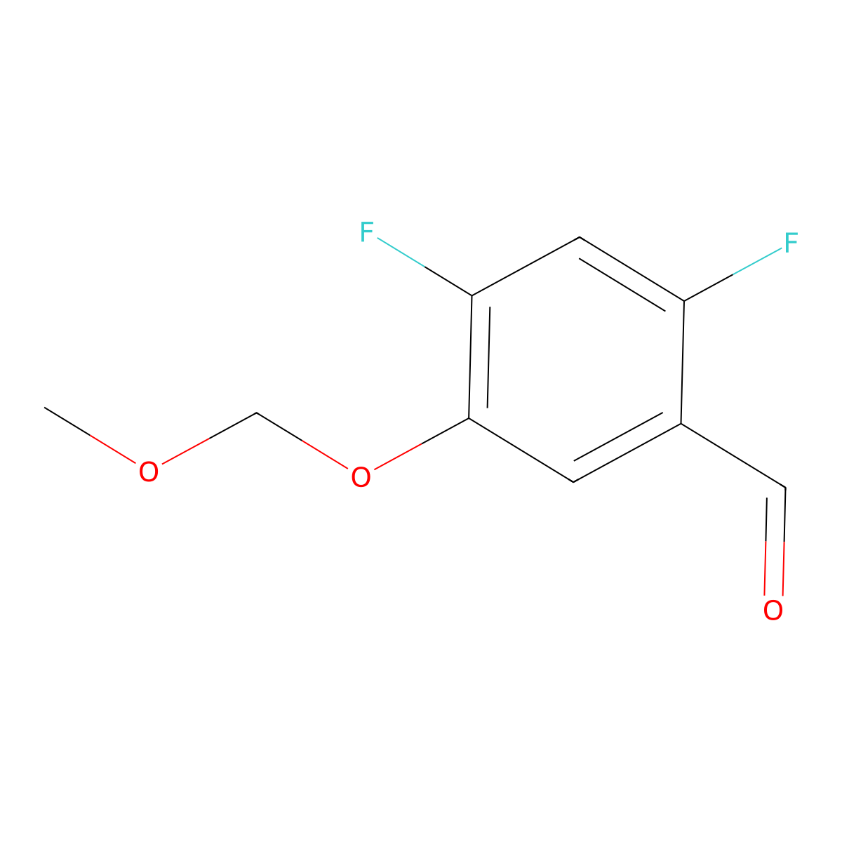 2,4-Difluoro-5-(methoxymethoxy)benzaldehyde molecular structure, CAS 2755719-02-7