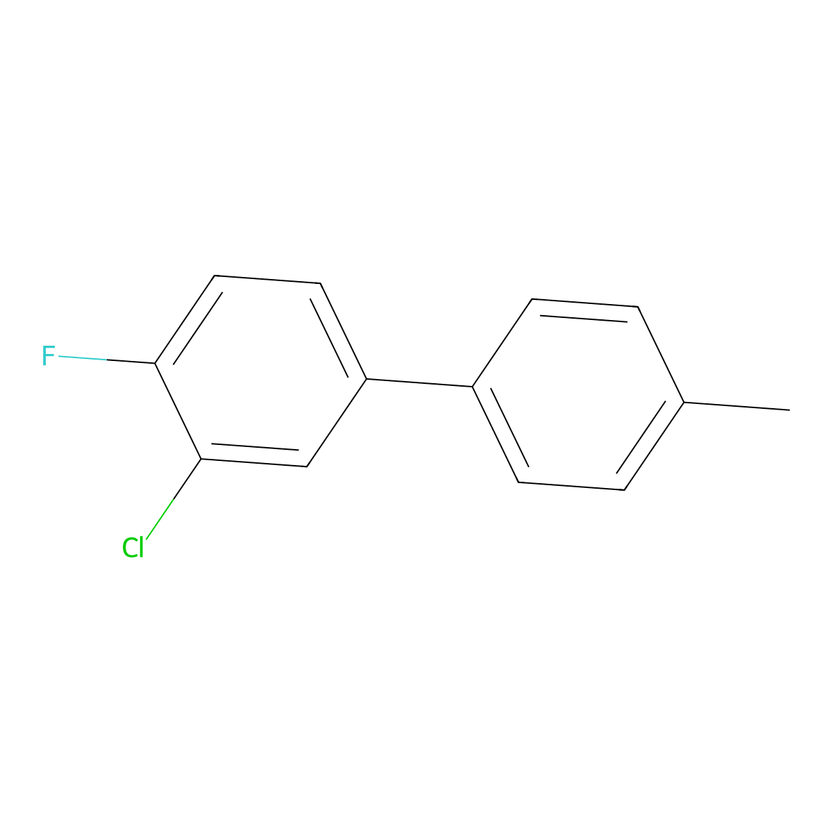 3-Chloro-4-fluoro-4'-methyl-1,1'-biphenyl molecular structure, CAS 2755719-04-9