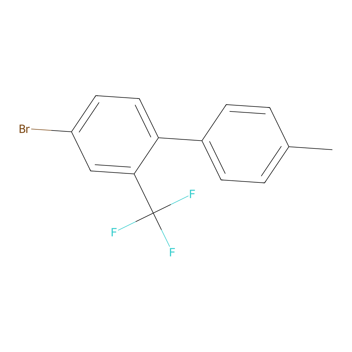 4-Bromo-4'-methyl-2-(trifluoromethyl)-1,1'-biphenyl molecular structure, CAS 2755719-14-1