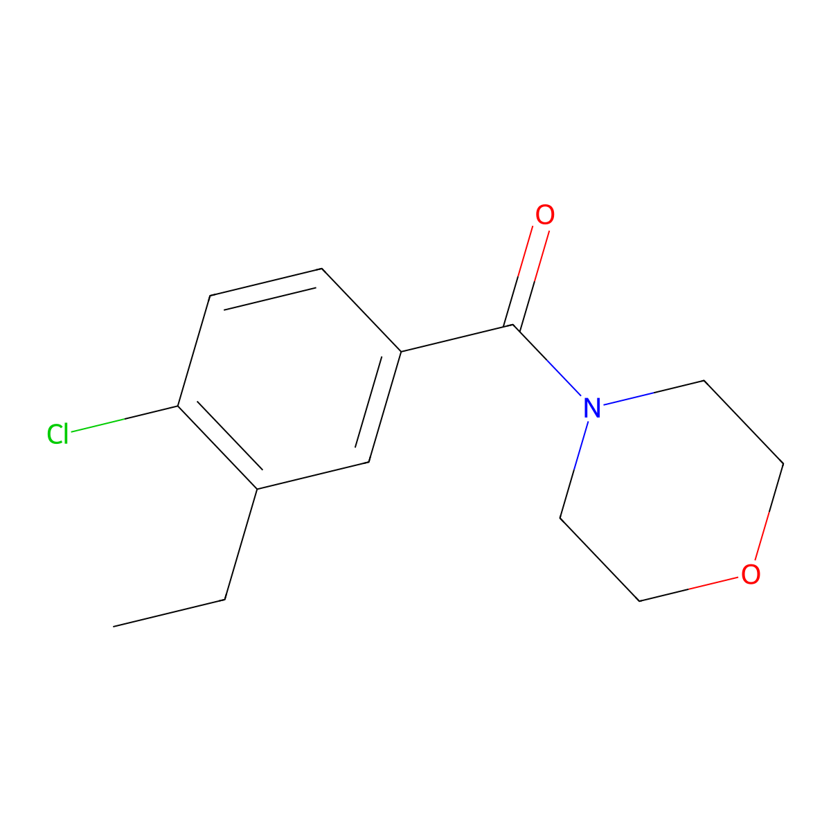 (4-Chloro-3-ethylphenyl)(morpholino)methanone molecular structure, CAS 2755719-23-2